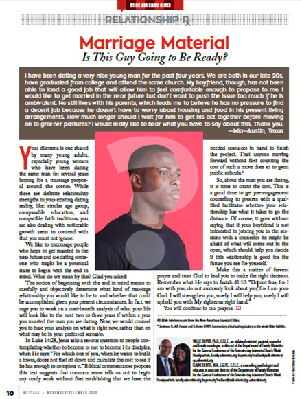 Marriage Material article