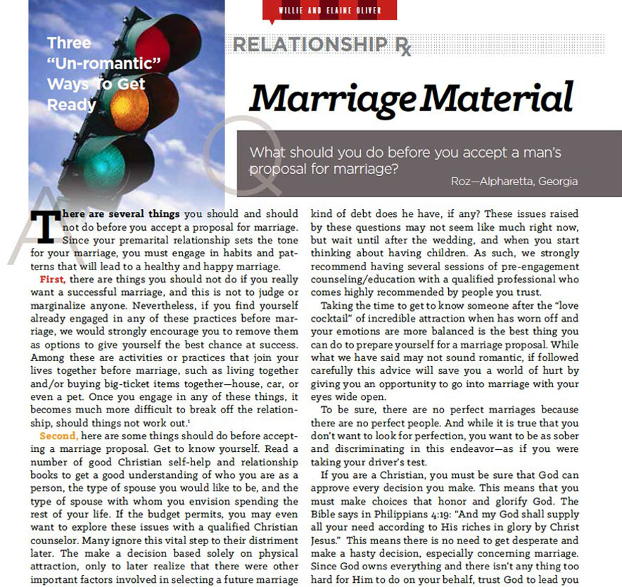 Marriage Material article close-up