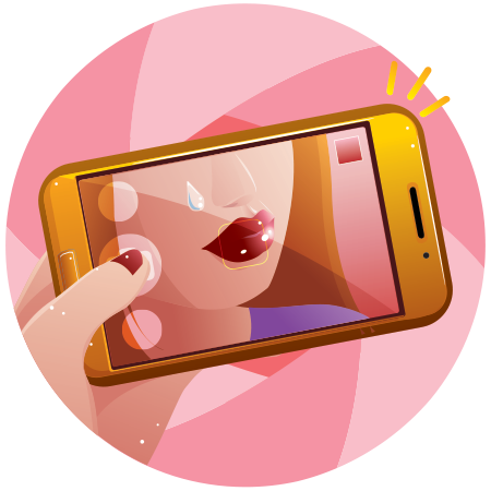 Selfie front camera graphic