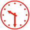 red clock icon