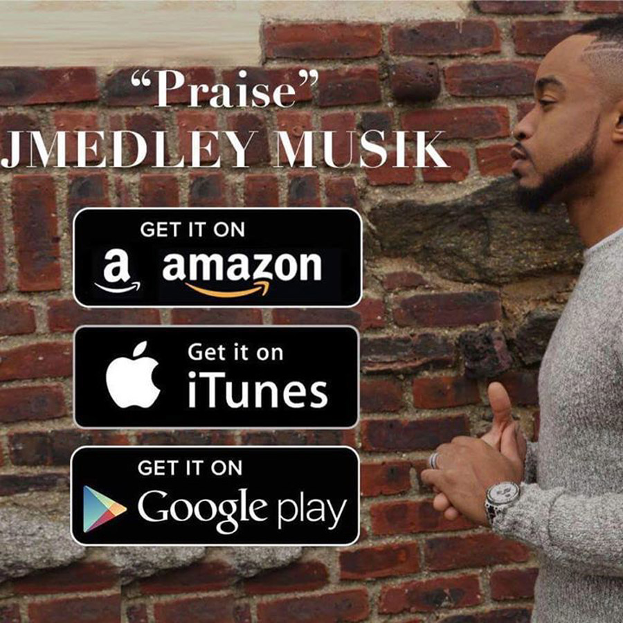 imagery promoting "Praise" from The MEGA Project feat. JMEDLEY through app services