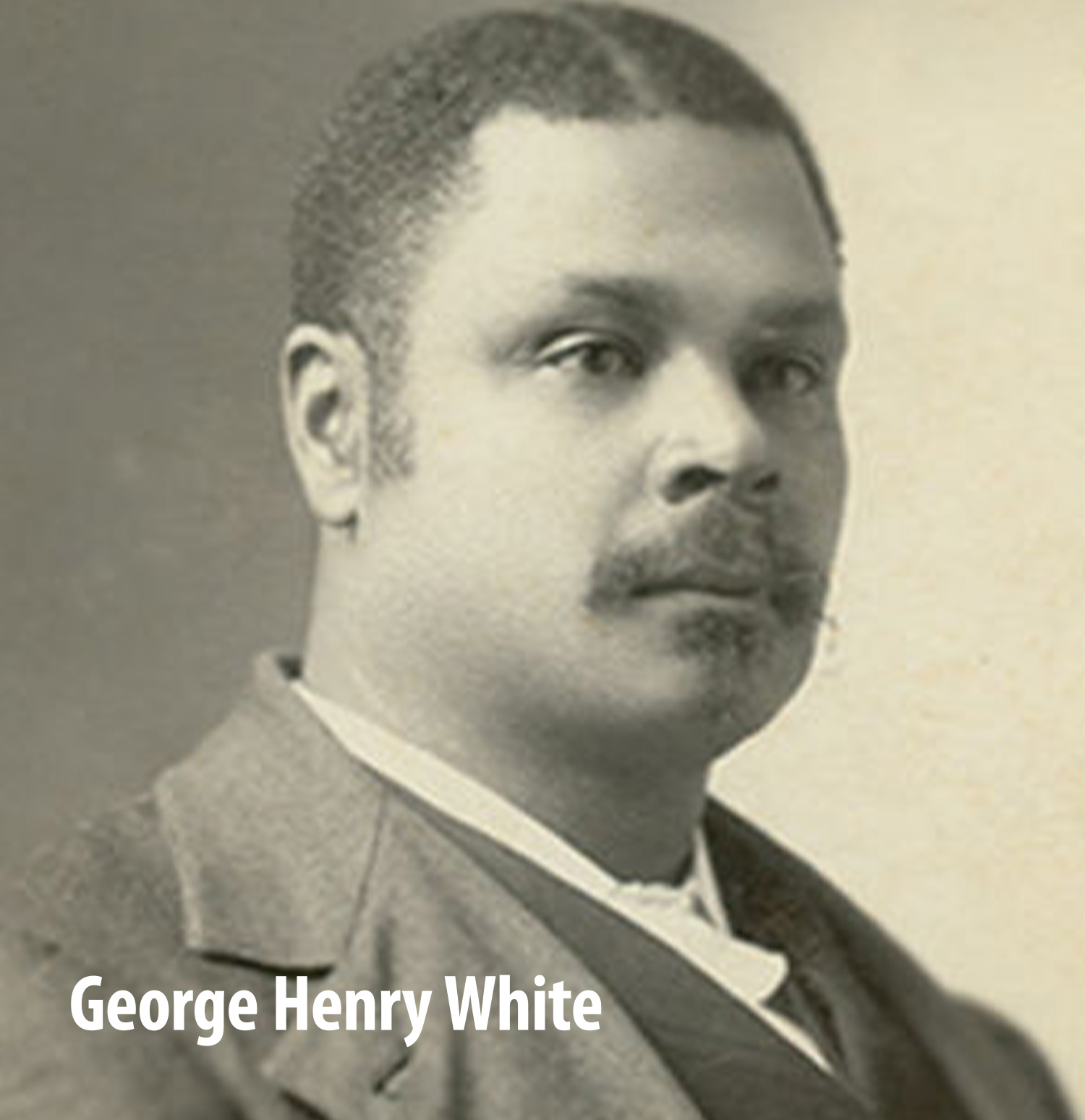 black and white portrait photograph of George Henry White