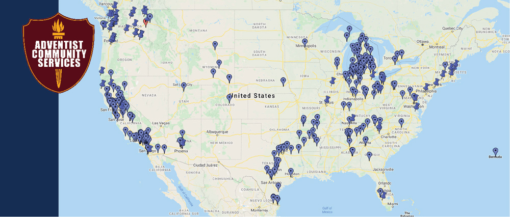 Map of all Churches in the U.S.
