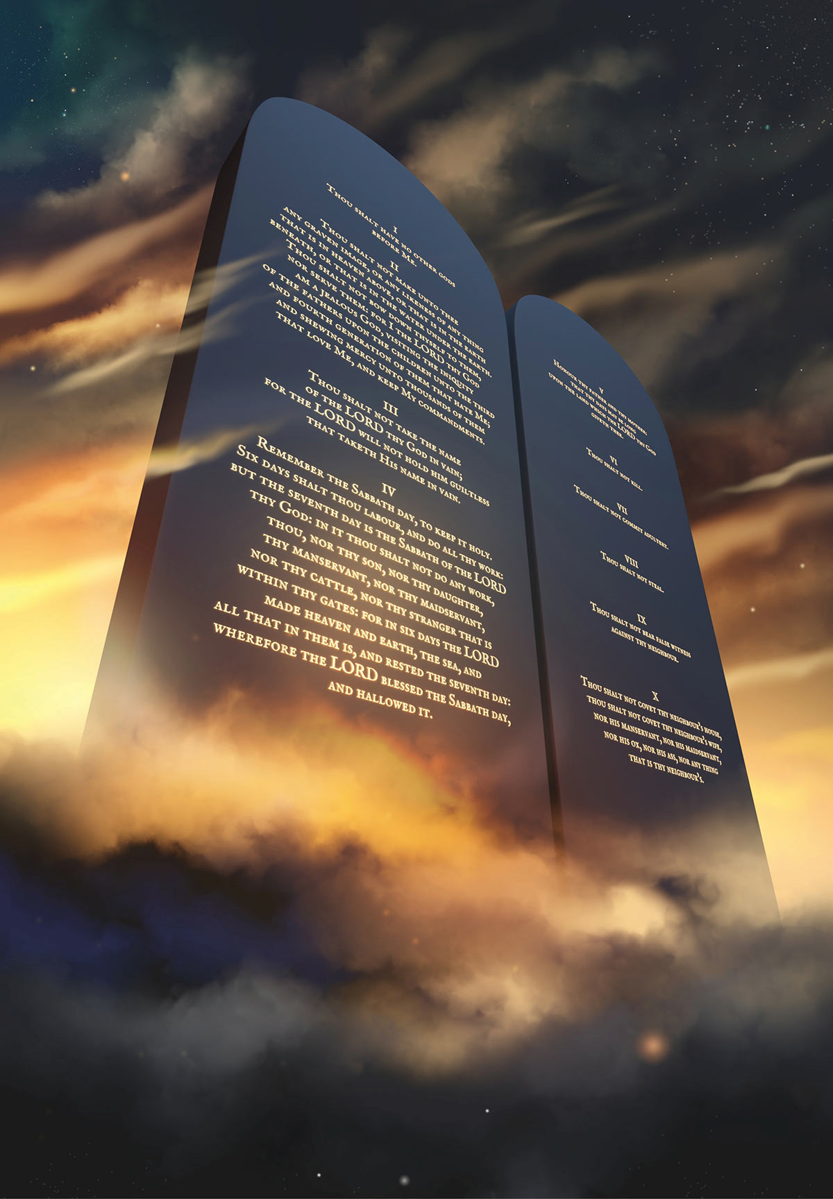 The commandments tablets