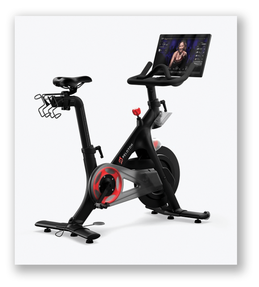 Peloton bike on a white background