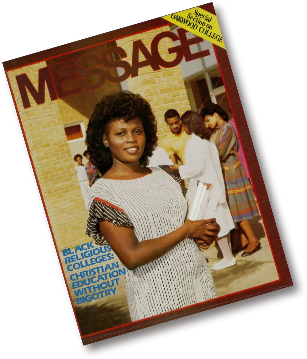 October/November 1984 issue cover of Message Magazine featuring "Black Religious Colleges" 