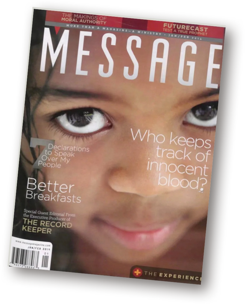 message magazine cover january-february 2014