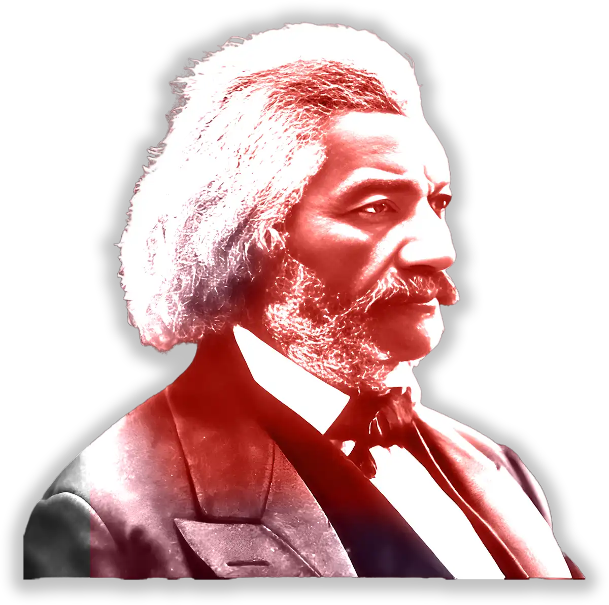 3/4 profile of Frederick Douglass