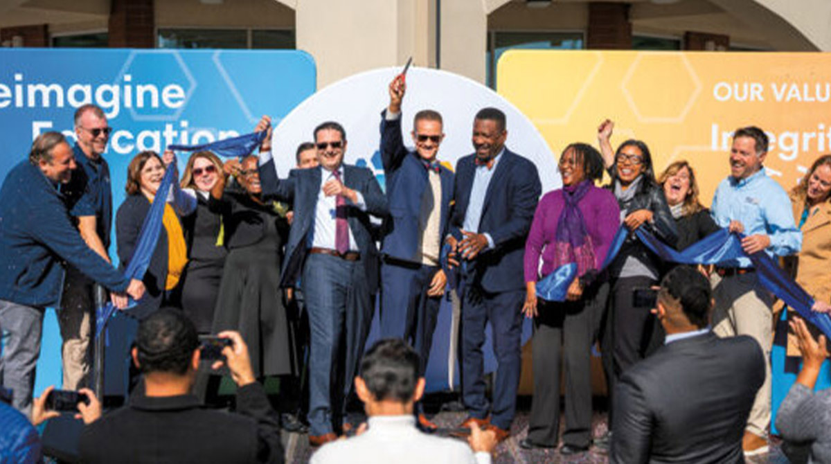 crowd of people celebrating on stage at a convention