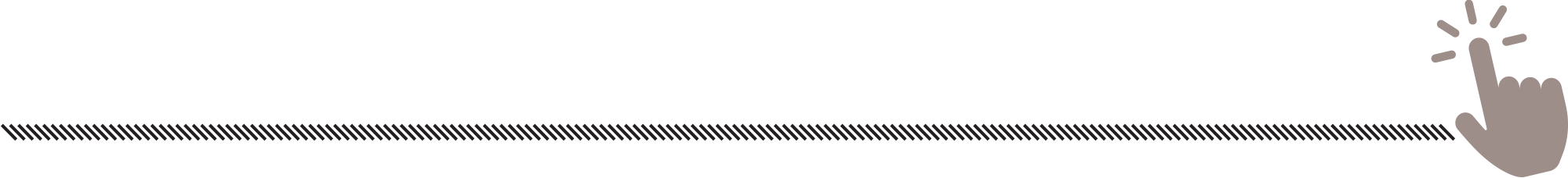 border line of slanted line with hand clicking at the end