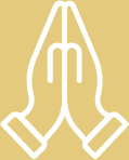 digital outline of praying hands