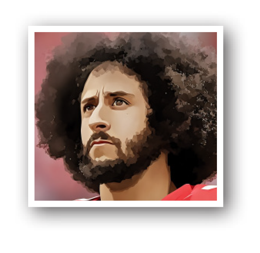 Colin Kaepernick digital illustration headshot