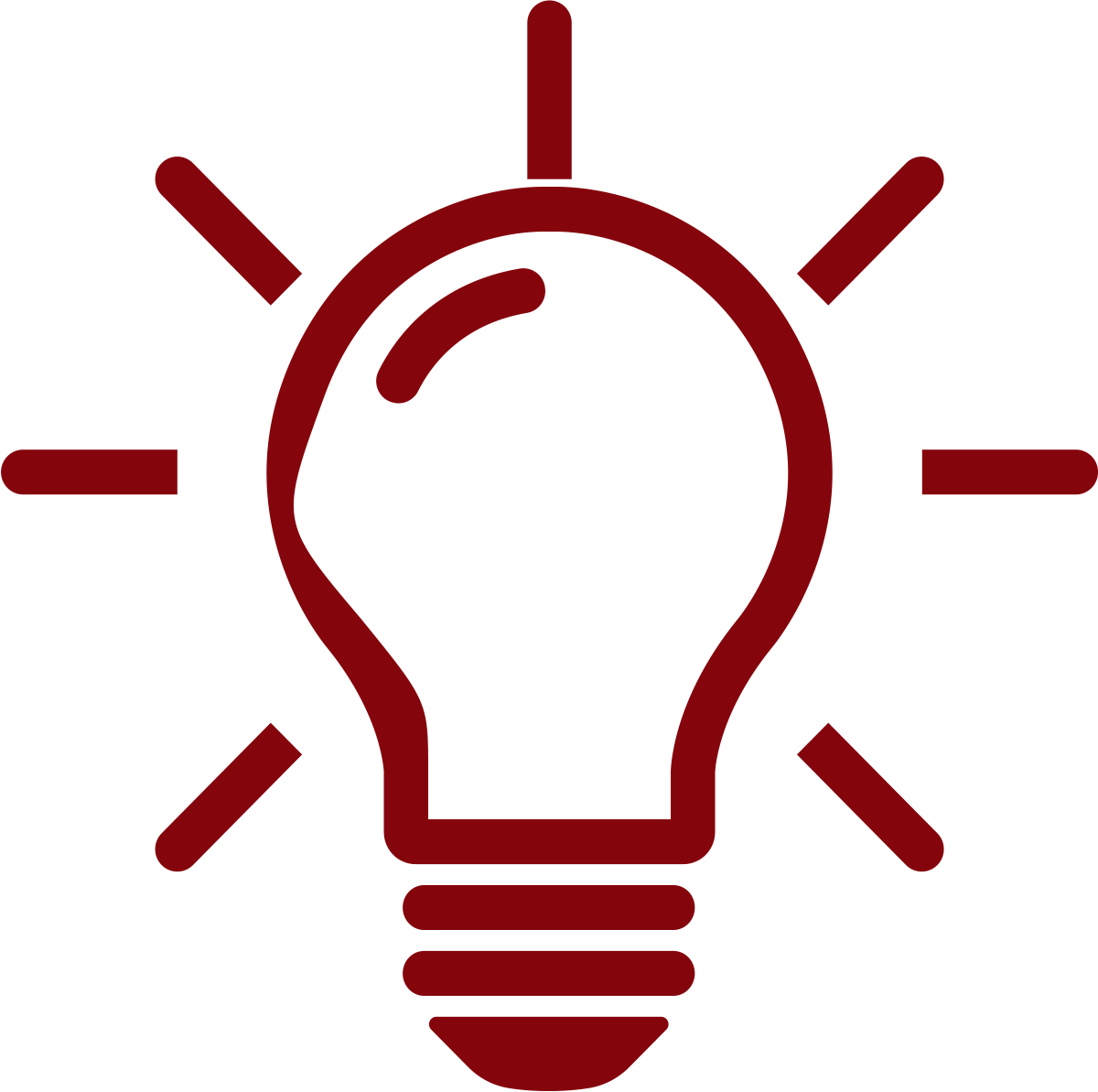 digital outline of light bulb