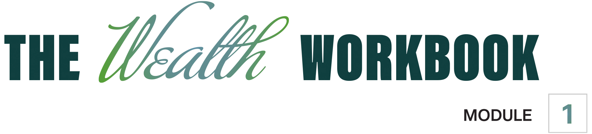 The Wealth Workbook Module 1