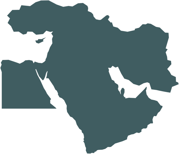 graphic of the middle eastern region