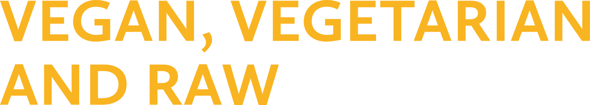 Vegan, Vegetarian and Raw